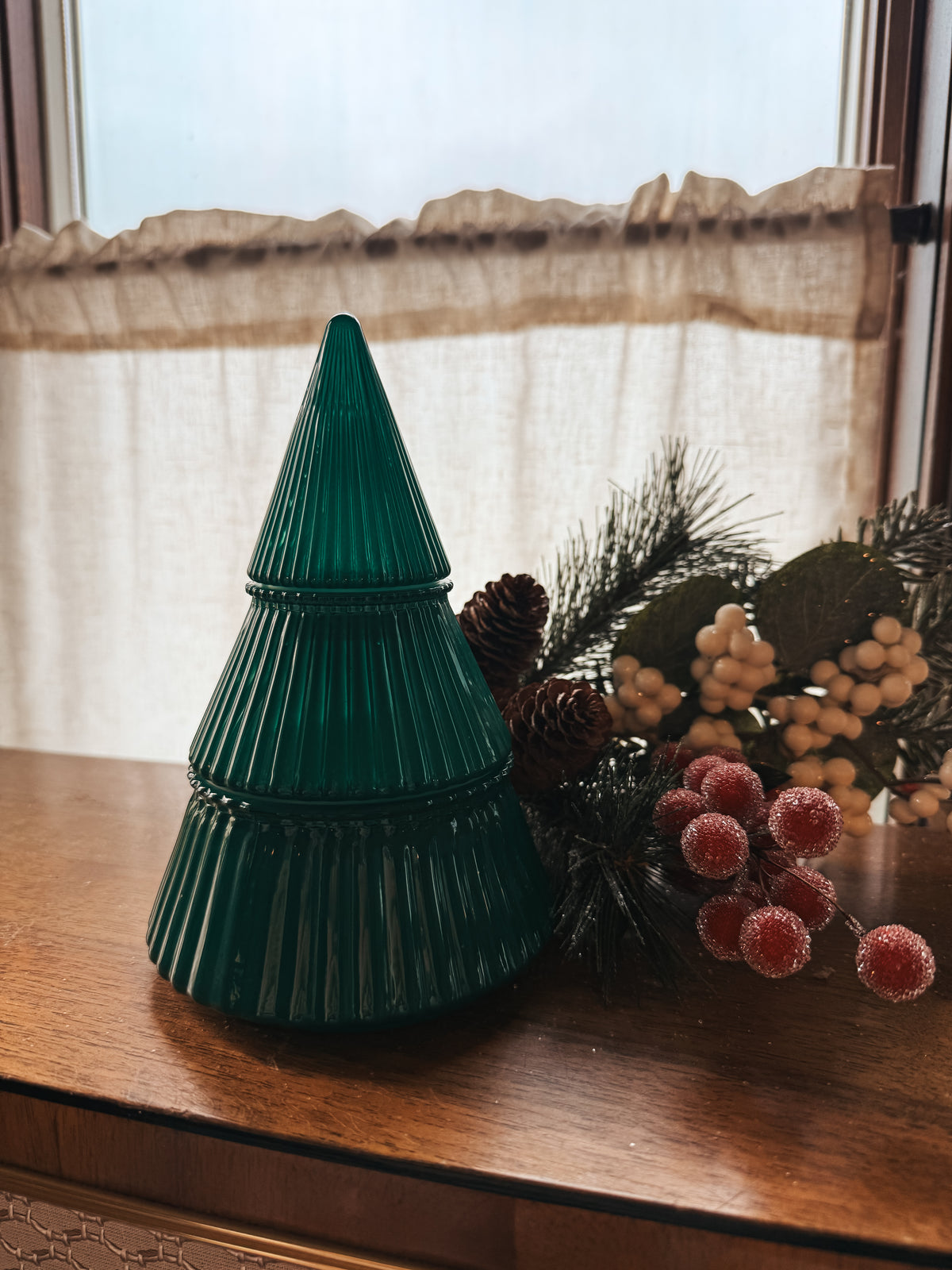 NEW & LIMITED - Evergreen Glass Tree (3 pieces) – Y3 Candle Co.