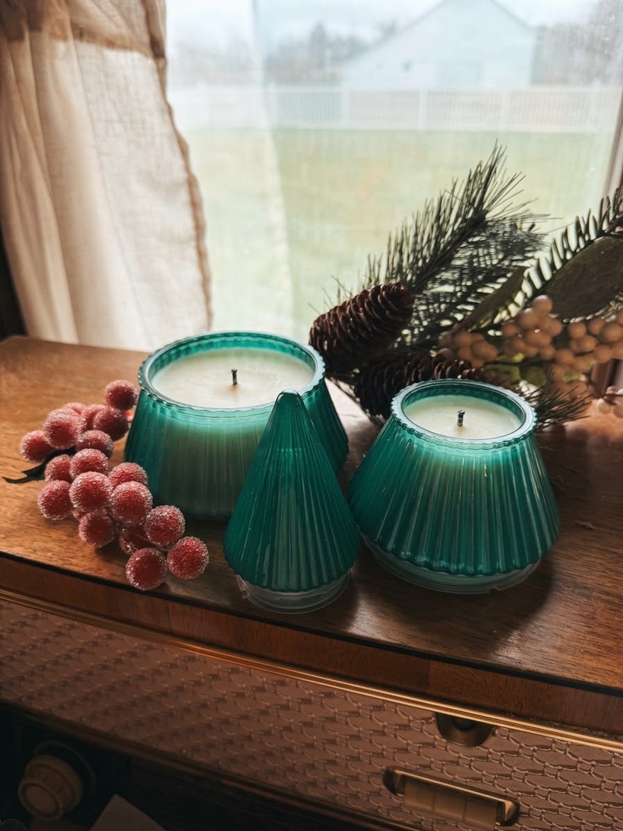 NEW & LIMITED - Evergreen Glass Tree (3 pieces) – Y3 Candle Co.