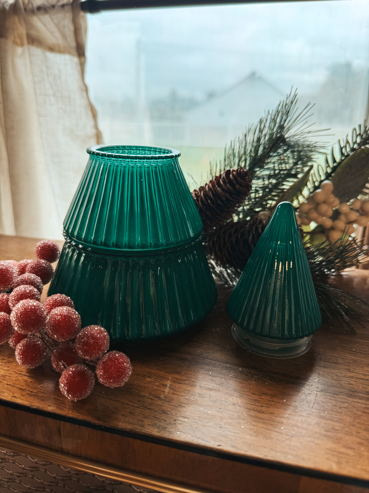 NEW & LIMITED - Evergreen Glass Tree (3 pieces) – Y3 Candle Co.