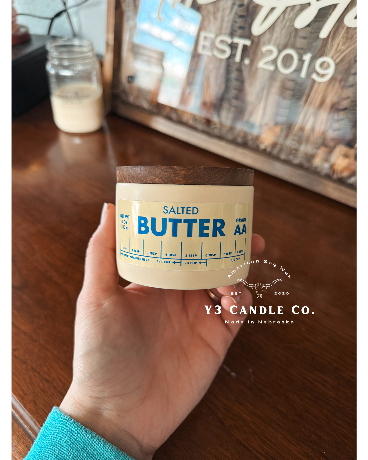 LIMITED EDITION - Small Salted Honey Butter Cream Candle