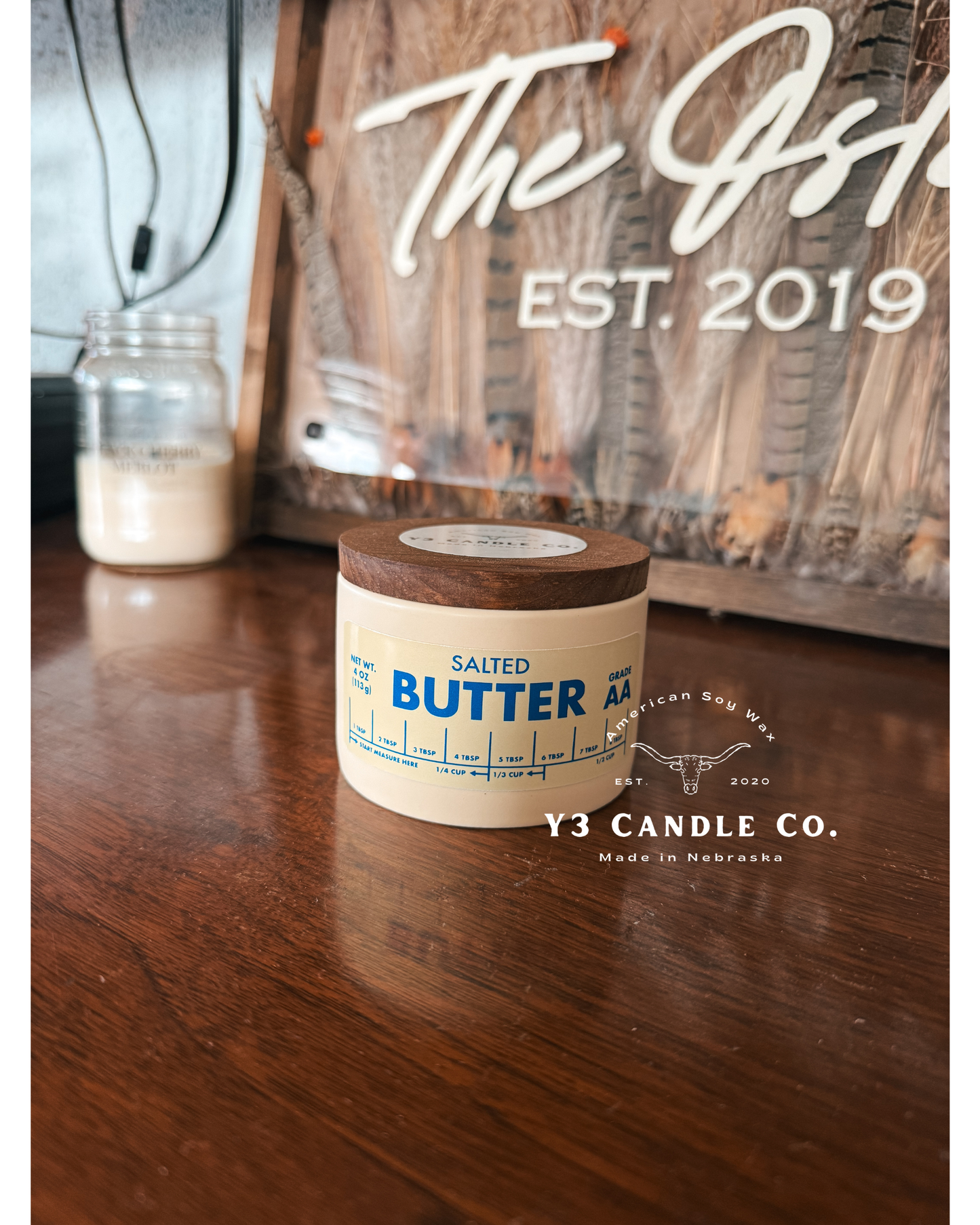 LIMITED EDITION - Small Salted Honey Butter Cream Candle